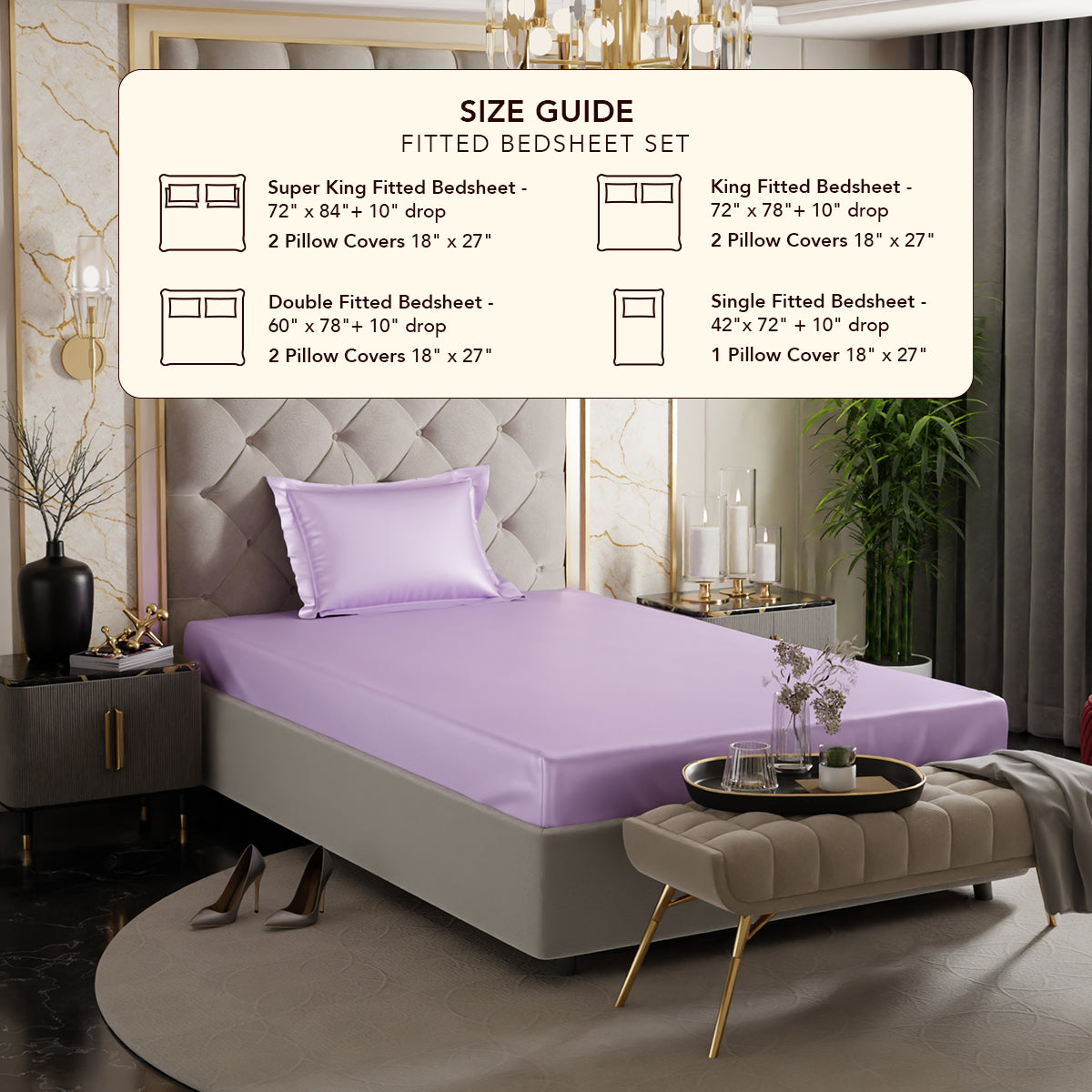 Lilac Affair Fitted Bedsheet Set