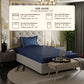 Mystique Blue Fitted Bedsheet Set