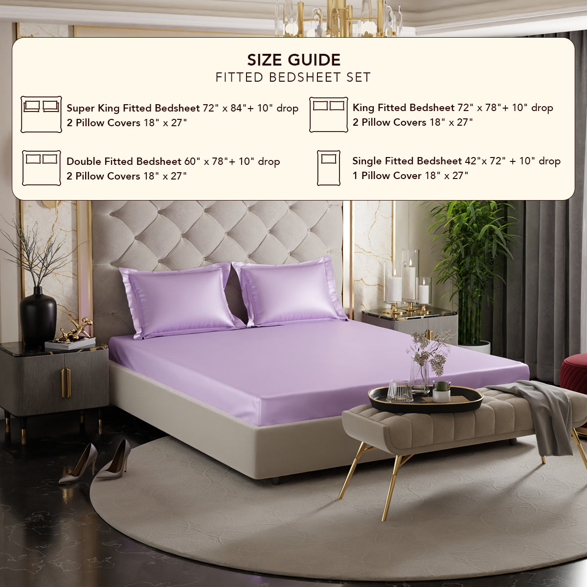 Lilac Affair Fitted Bedsheet Set