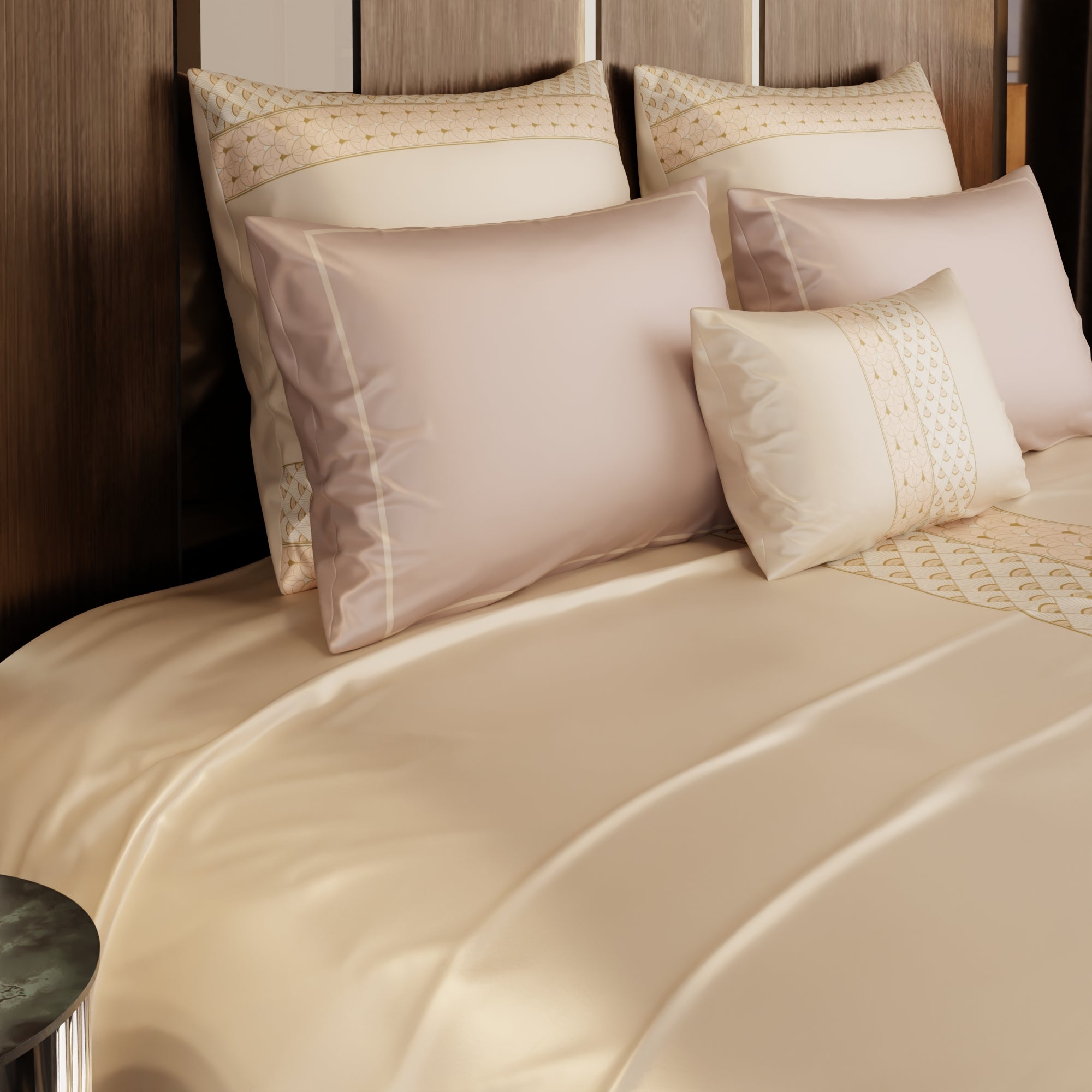 Queen's Blush 6 Piece Bedsheet Set