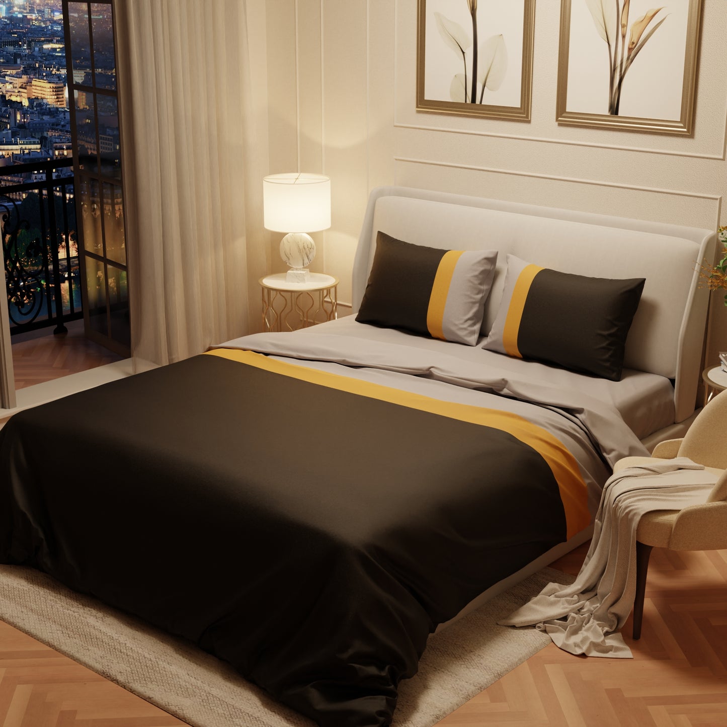 Urbane Tricolor Comforter Set