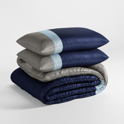 Elegant Tri-Stripes Comforter Set