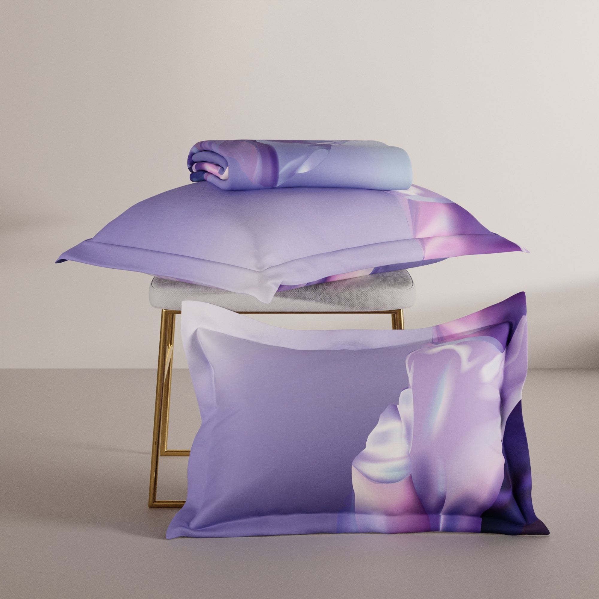 Lilac Twirl 100% Cotton Bedsheet Set
