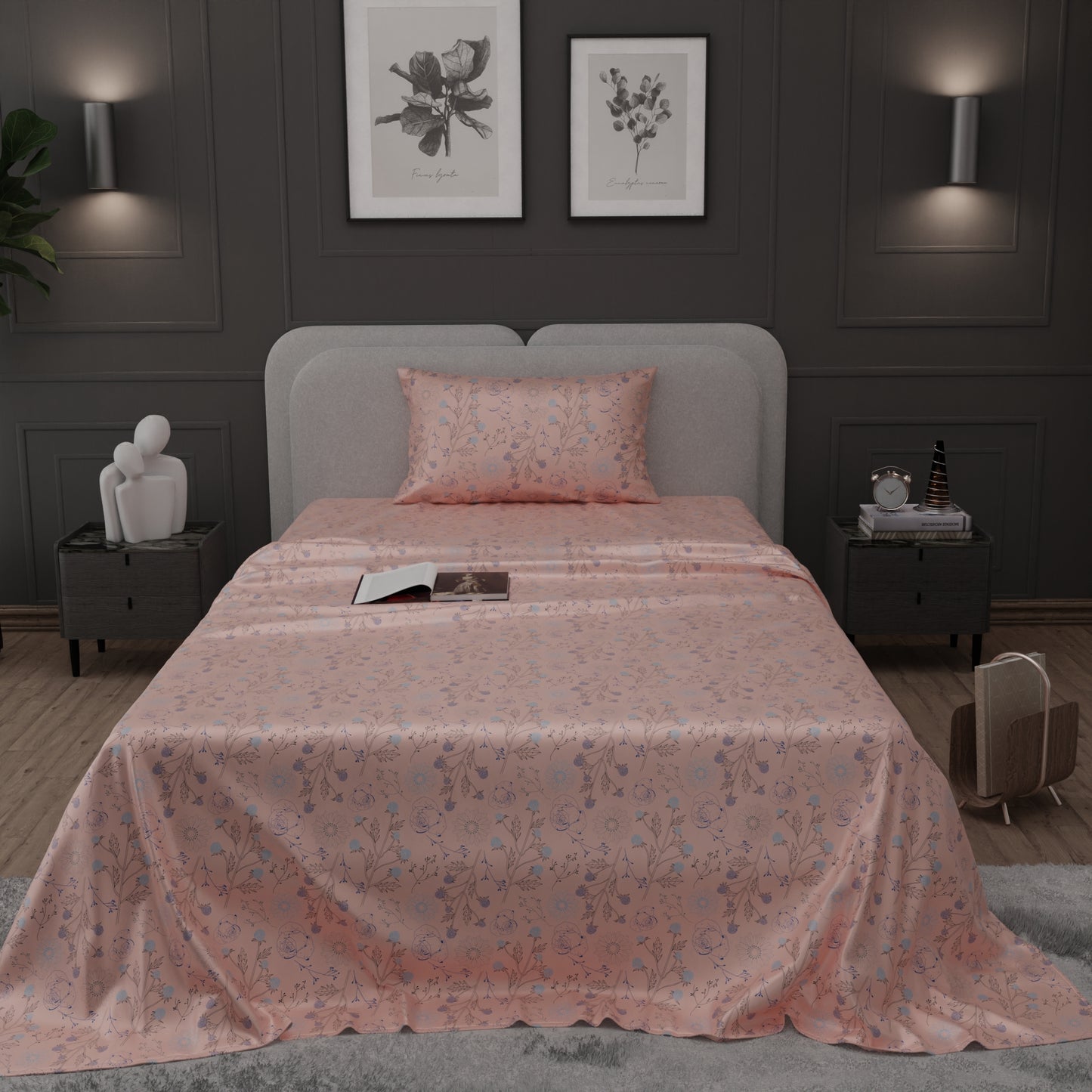 Paris Peach Fuzz Bedsheet Set