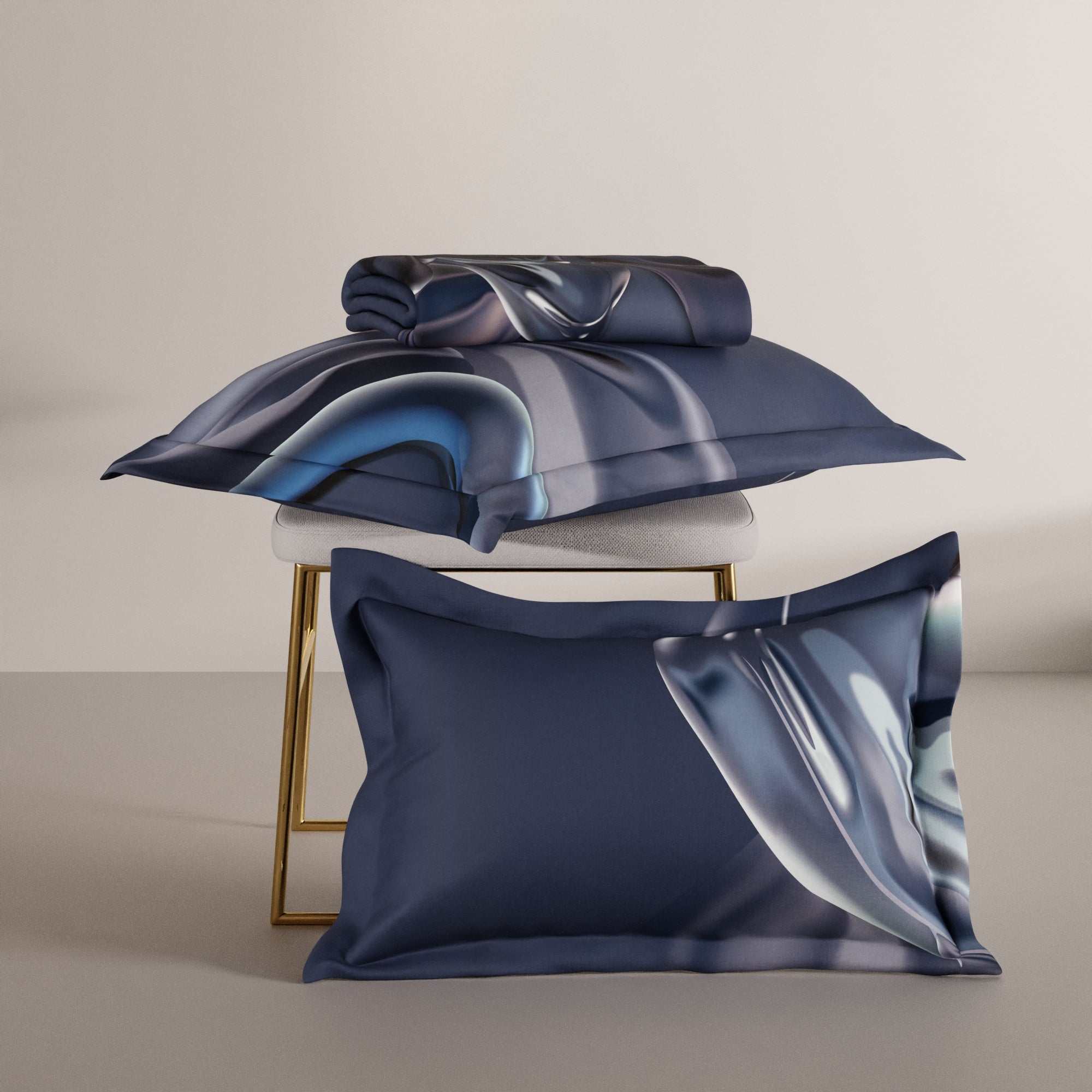 Midnight Cascade 100% Cotton Bedsheet Set