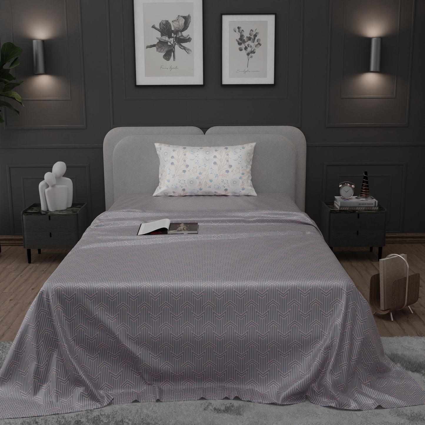 Le Gris Mosaic Bedsheet Set