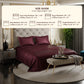 Velvet Wine Flat Bedsheet Set