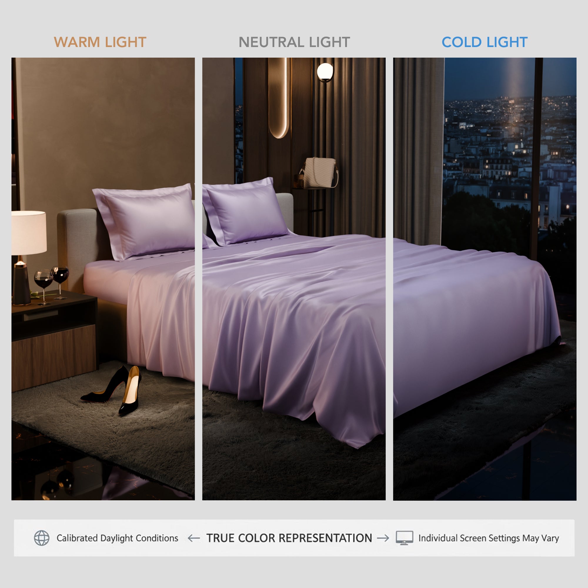 Lilac Affair Flat Double Bedsheet Set
