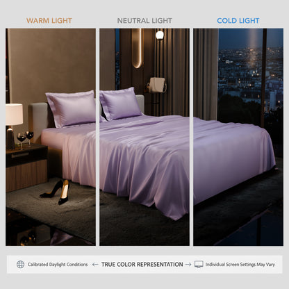 Lilac Affair Flat Double Bedsheet Set