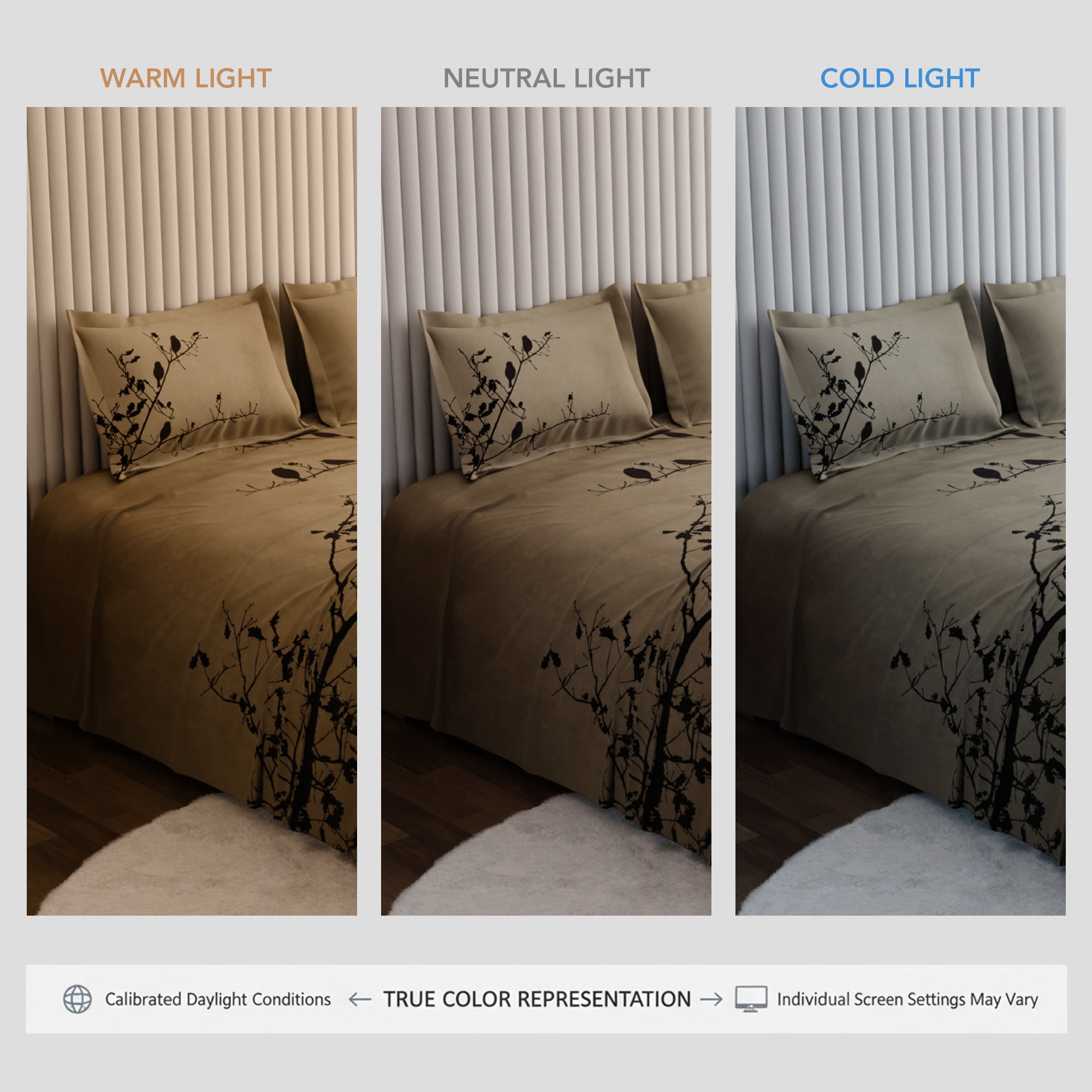 Autumn Perch 100% Cotton Bedsheet Set