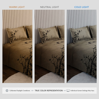 Autumn Perch 100% Cotton Bedsheet Set