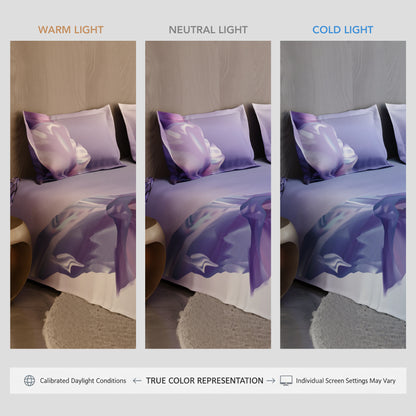 Lilac Twirl 100% Cotton Bedsheet Set