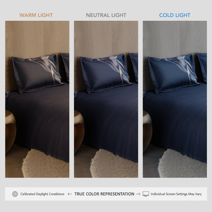 Midnight Cascade 100% Cotton Bedsheet Set