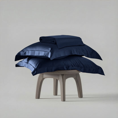 Mystique Blue Flat Bedsheet Set