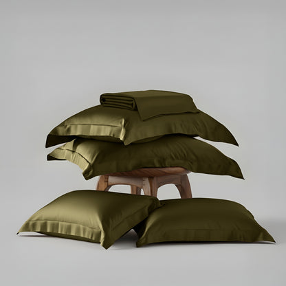 Olive Oasis Flat Super King Bedsheet Set