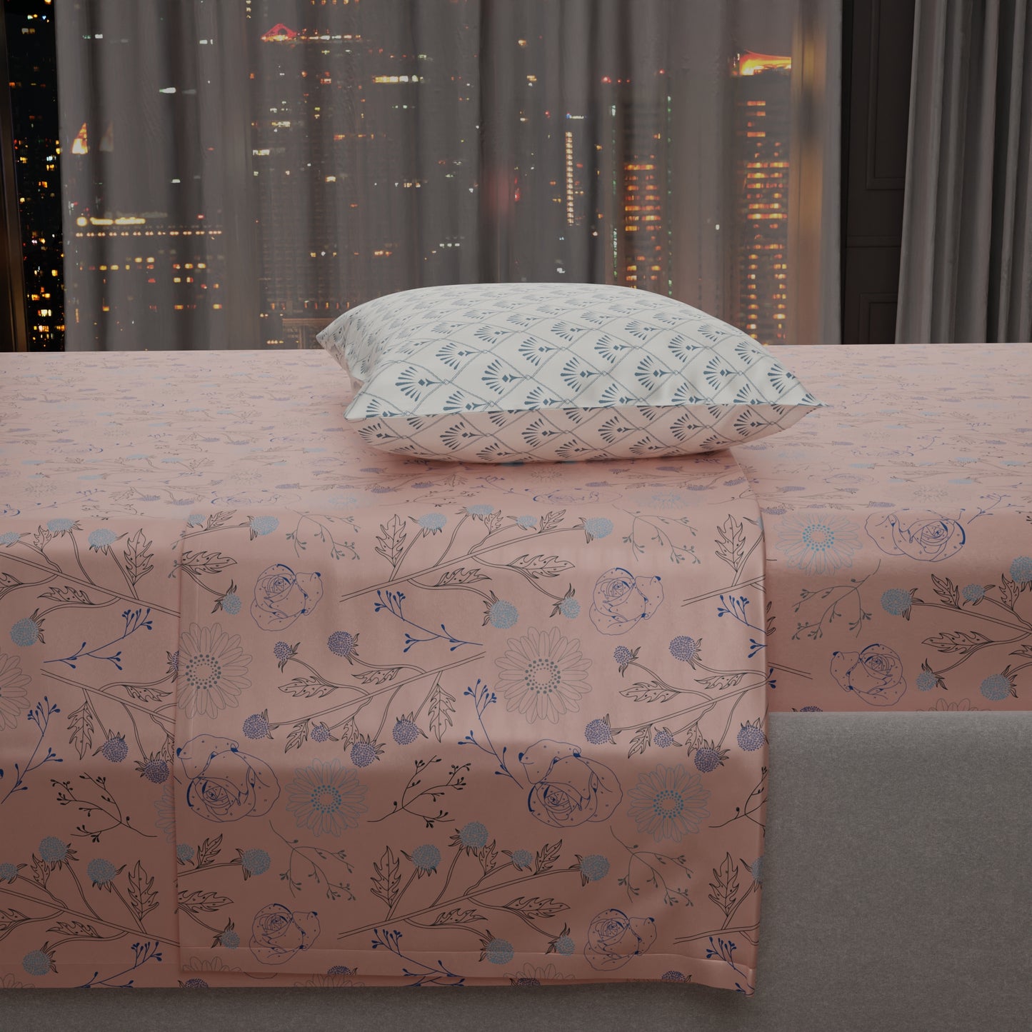 Paris Peach Fuzz Bedsheet Set