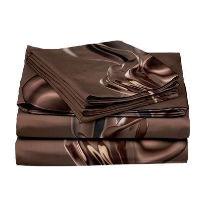 Sepia Swirl 100% Cotton Bedsheet Set