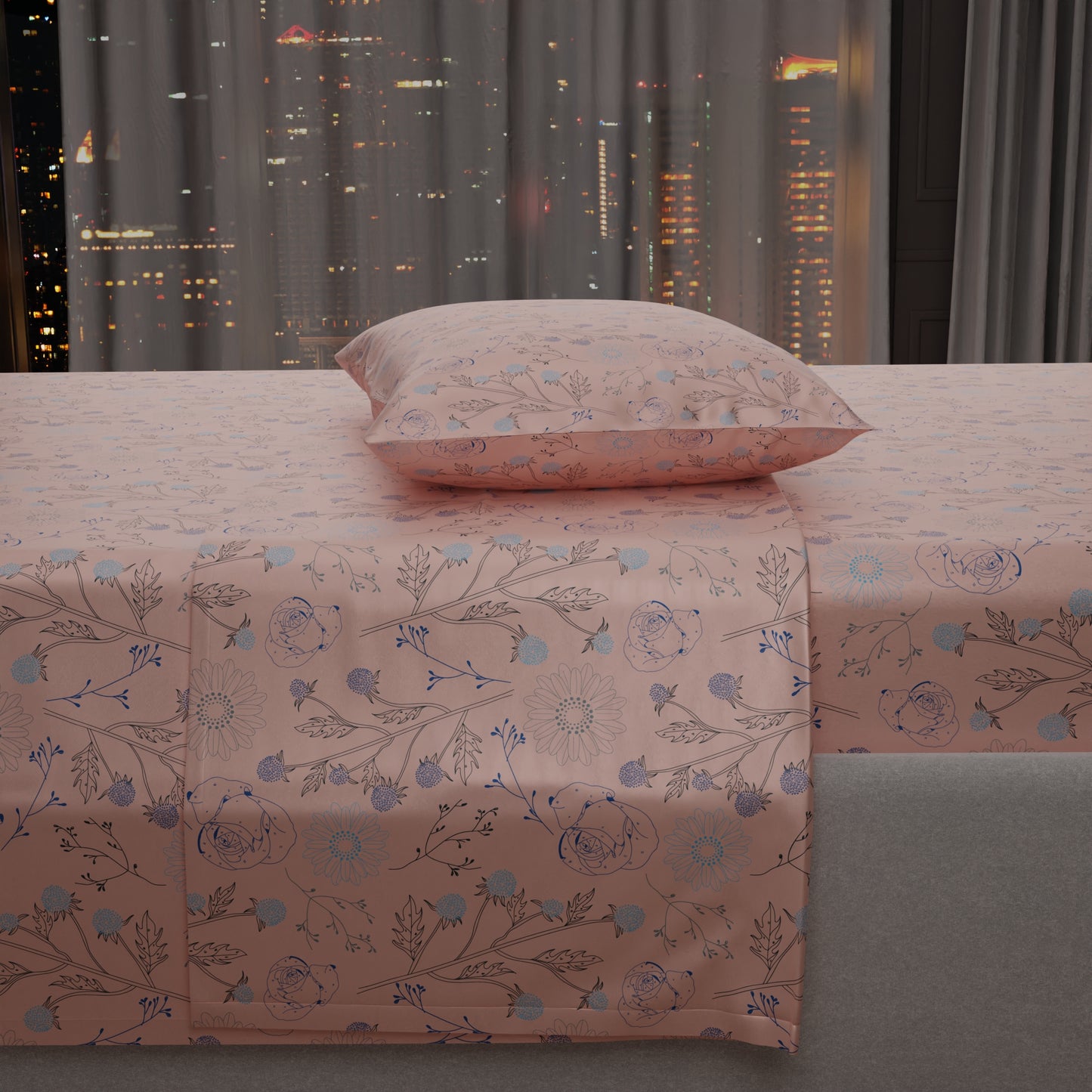 Paris Peach Fuzz Bedsheet Set