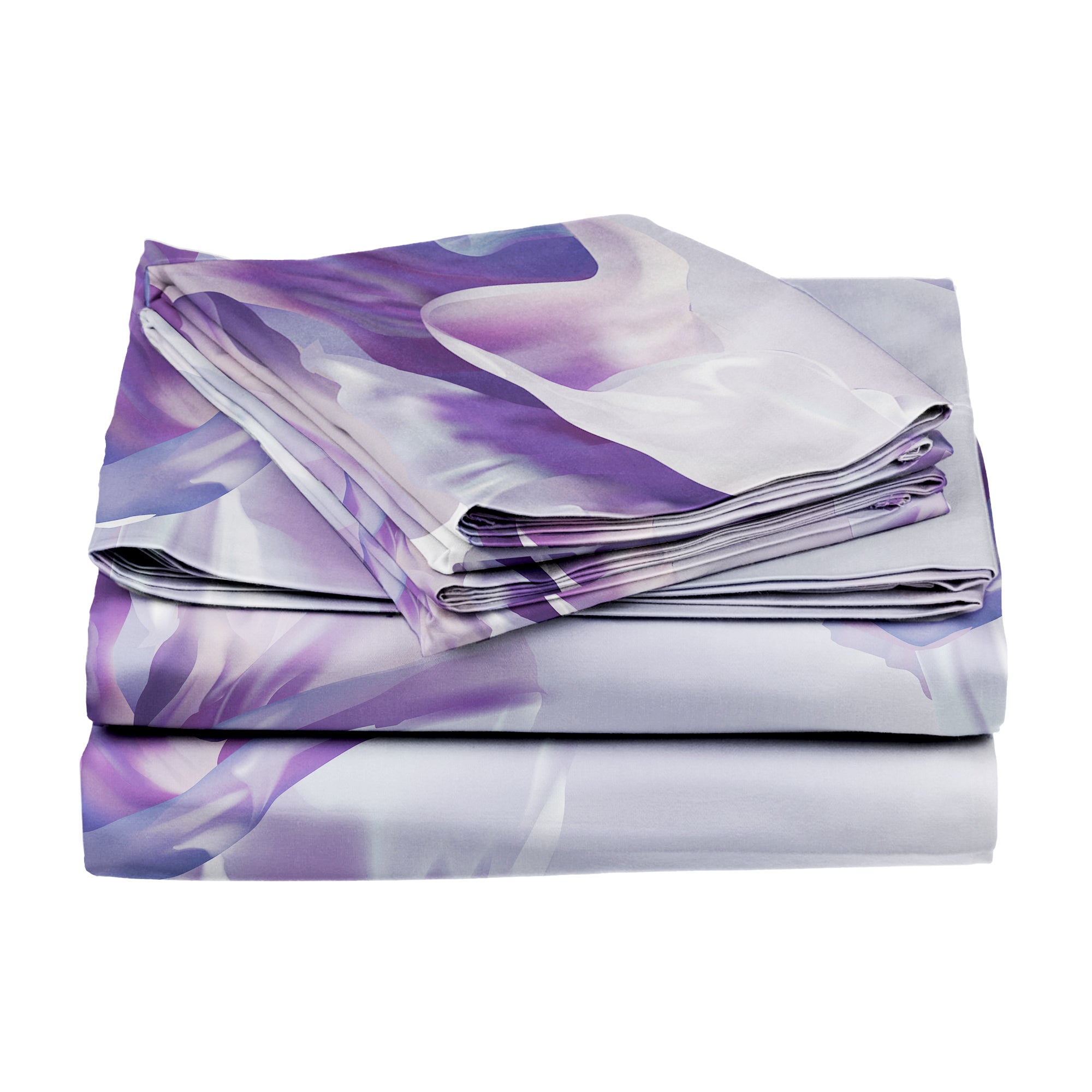 Lilac Twirl 100% Cotton Bedsheet Set