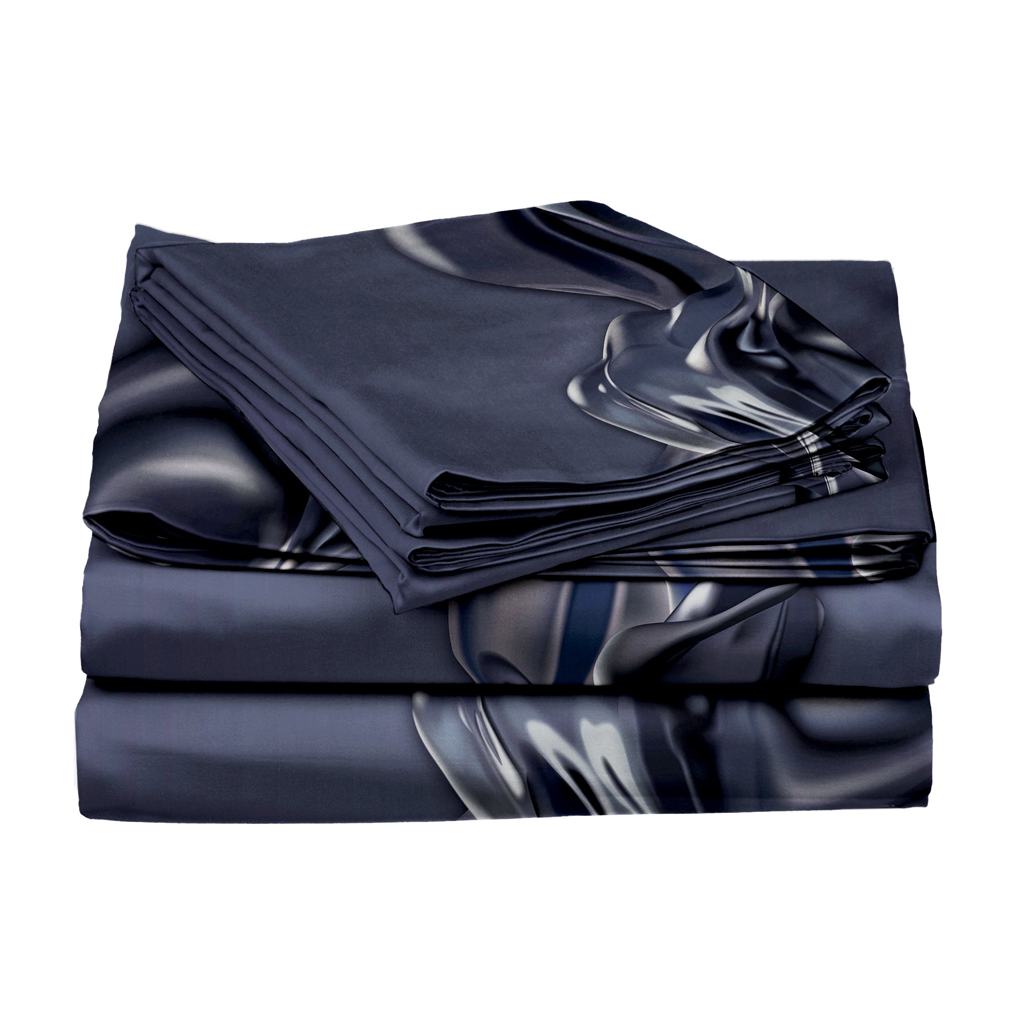Midnight Cascade 100% Cotton Bedsheet Set