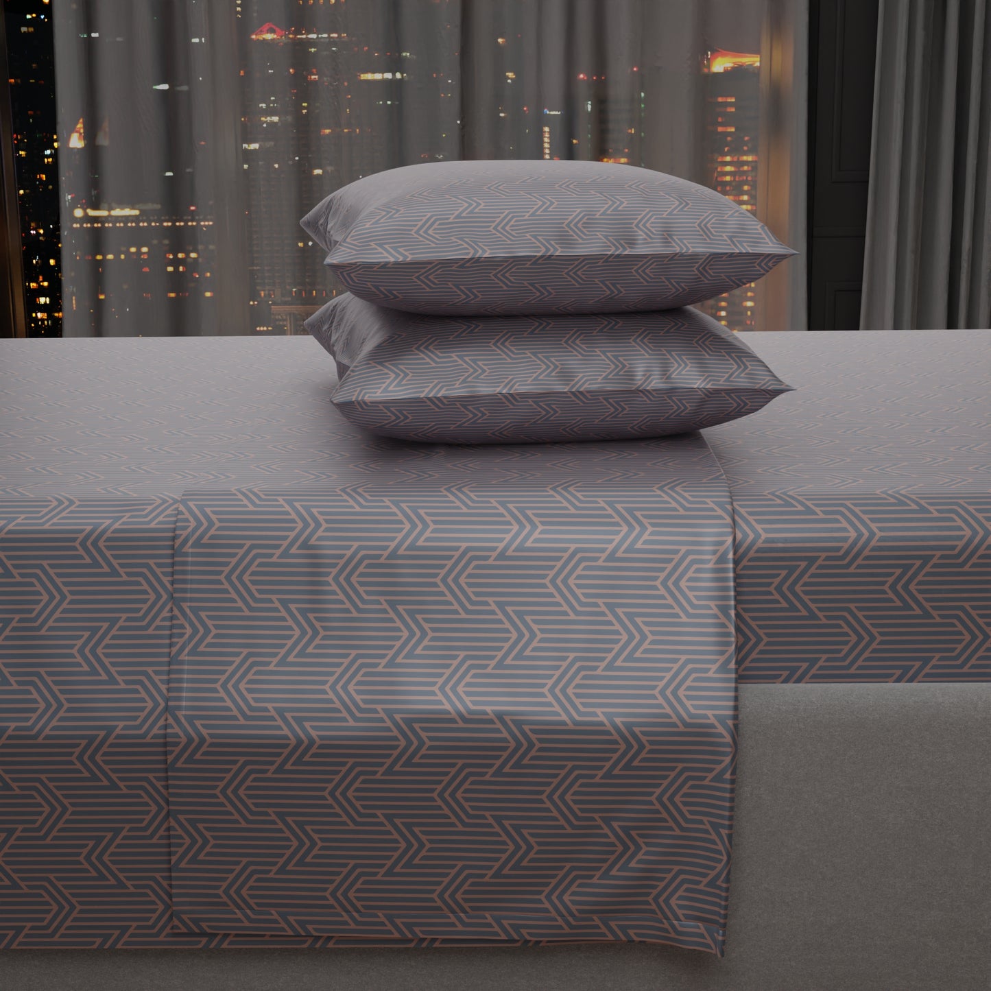 Le Gris Mosaic Bedsheet Set