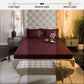 Velvet Wine Fitted Bedsheet Set