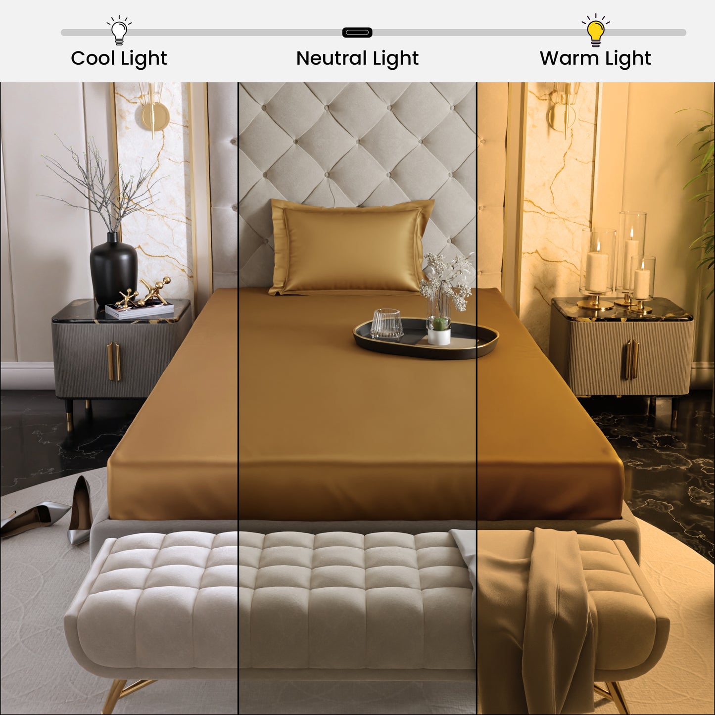 Eternal Glow Fitted Bedsheet Set