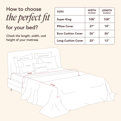 Queen's Blush 6 Piece Bedsheet Set