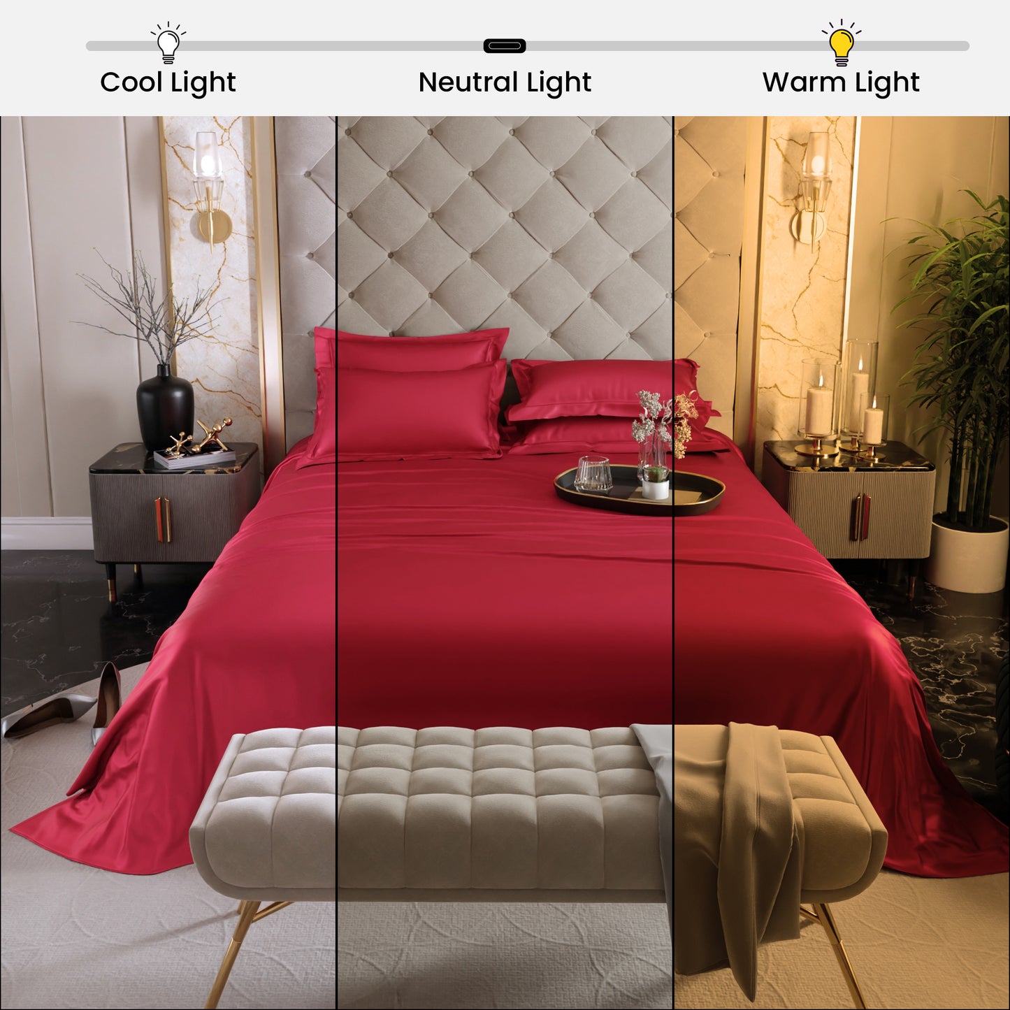 Flirty Red Flat Bedsheet Set