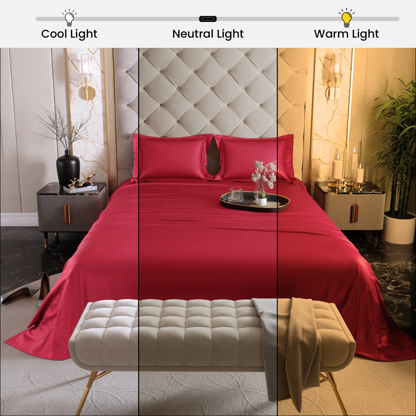 Flirty Red Flat Bedsheet Set