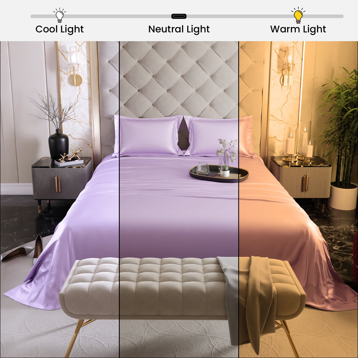 Lilac Affair Flat Bedsheet Set