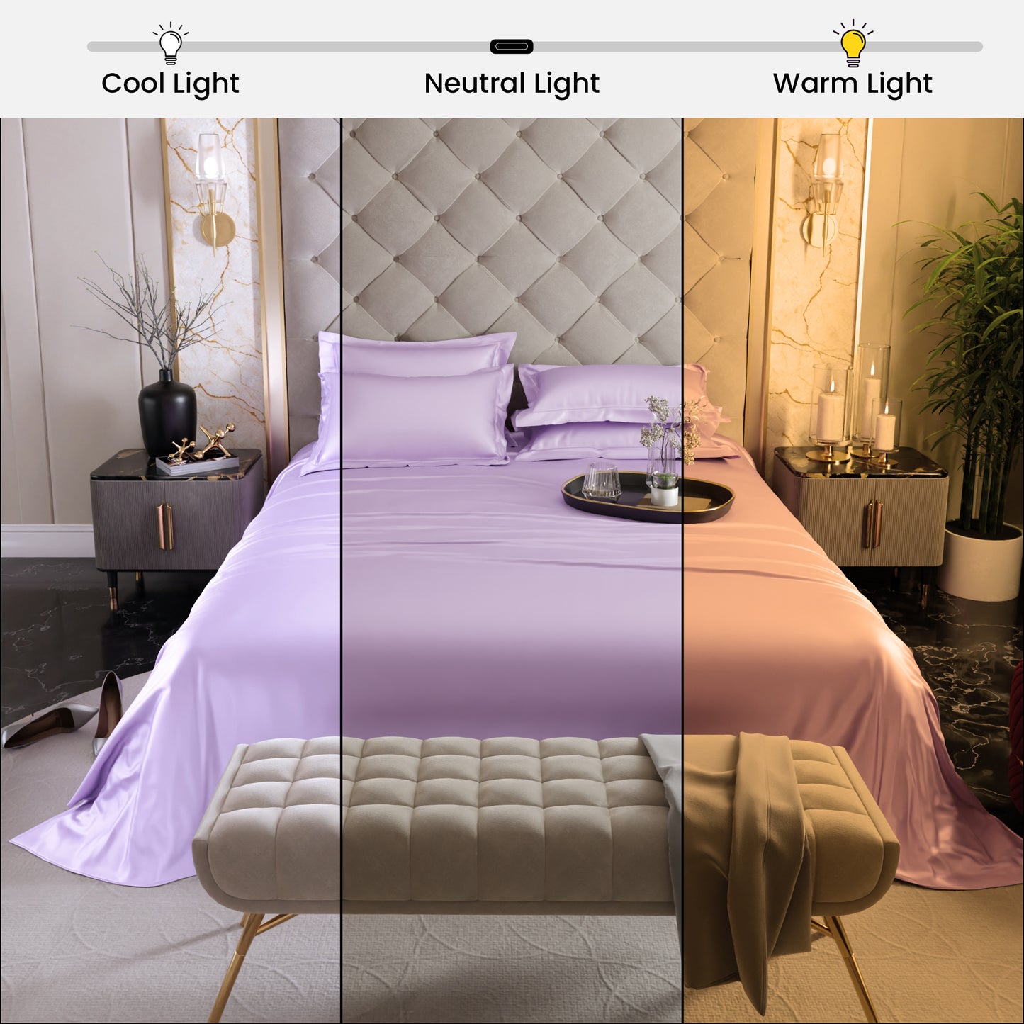 Lilac Affair Flat Bedsheet Set