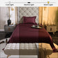 Velvet Wine Flat Bedsheet Set