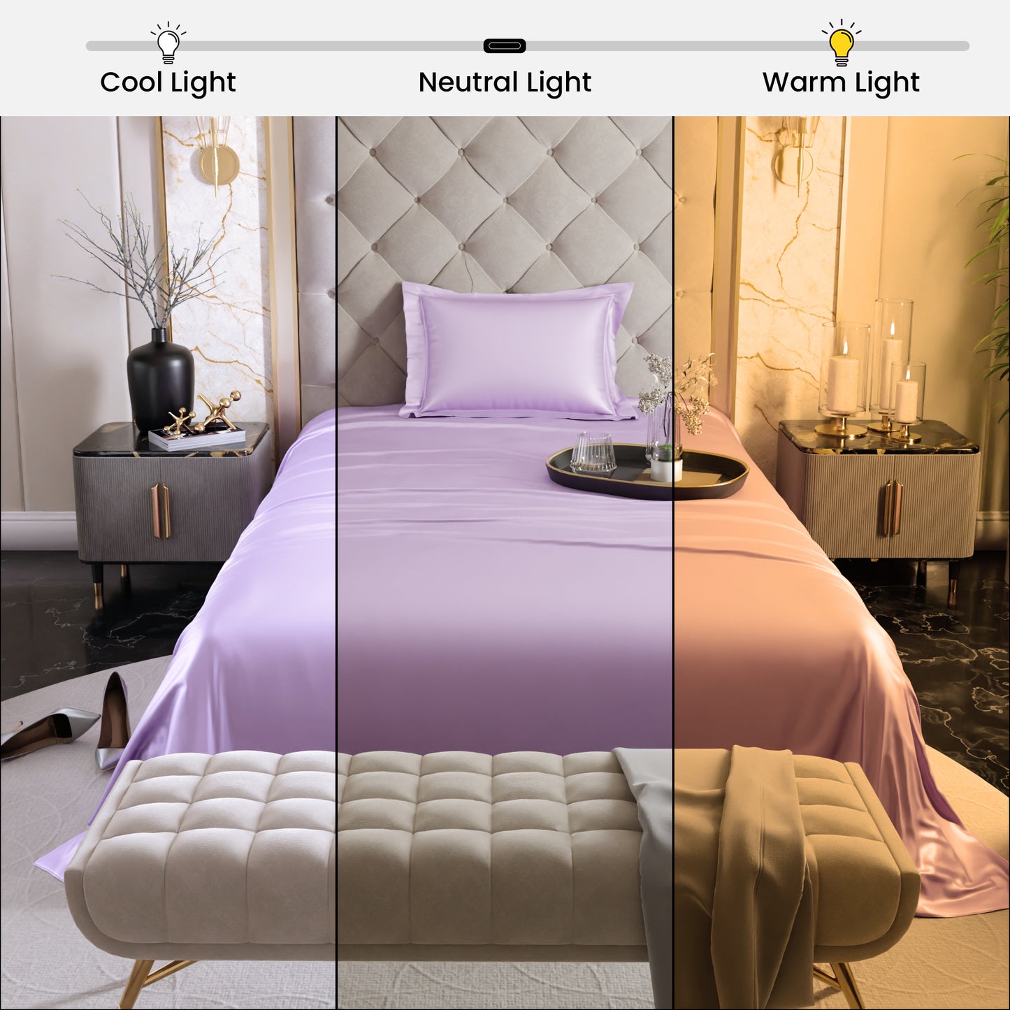 Lilac Affair Flat Bedsheet Set