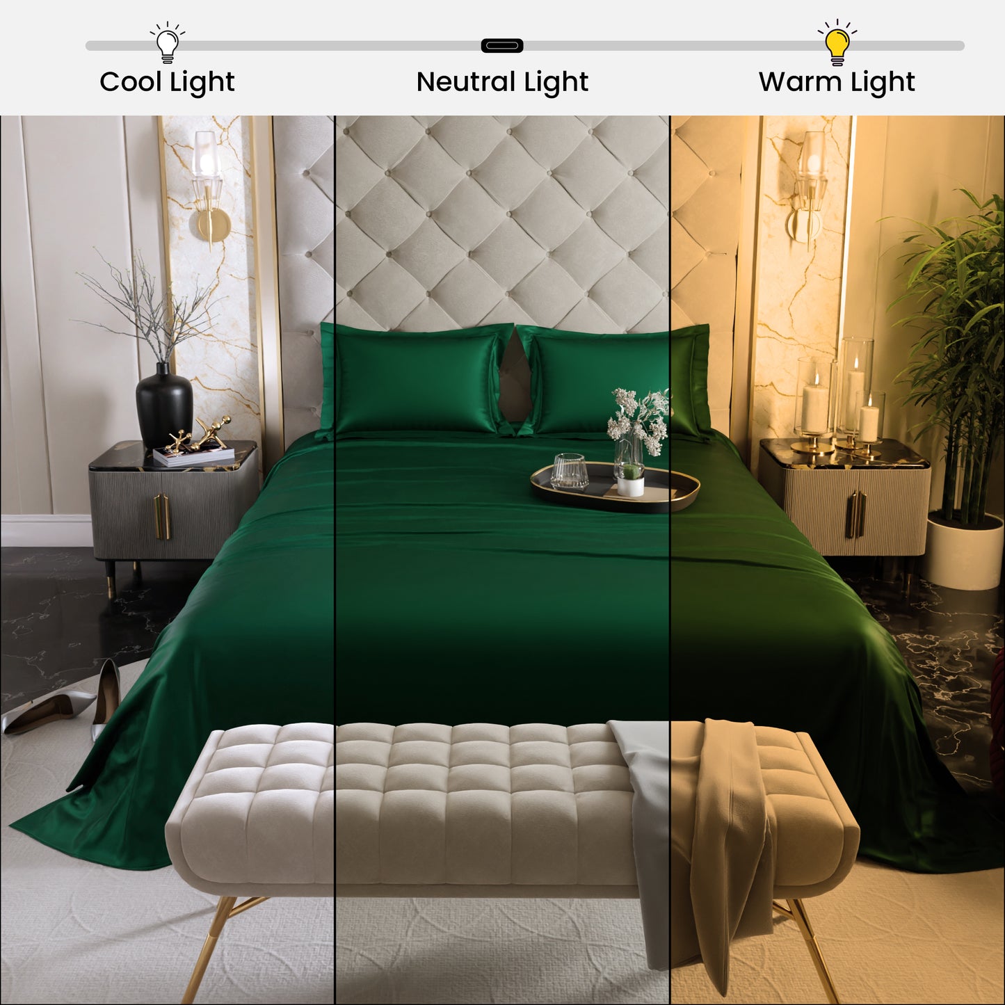 Emerald Green Flat Bedsheet Set