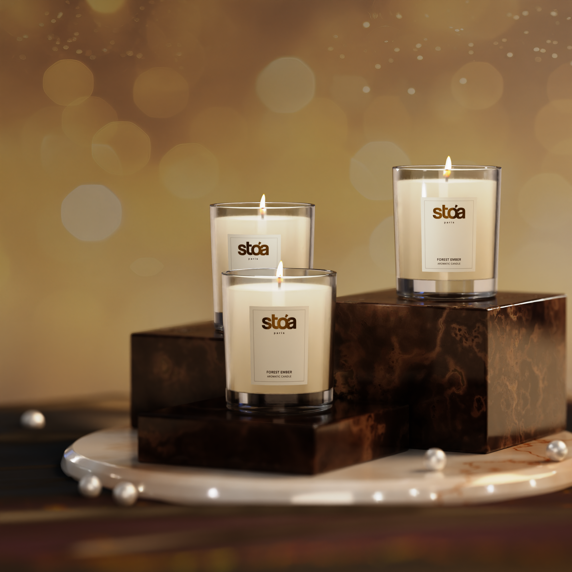Forest Ember Glass Candle
