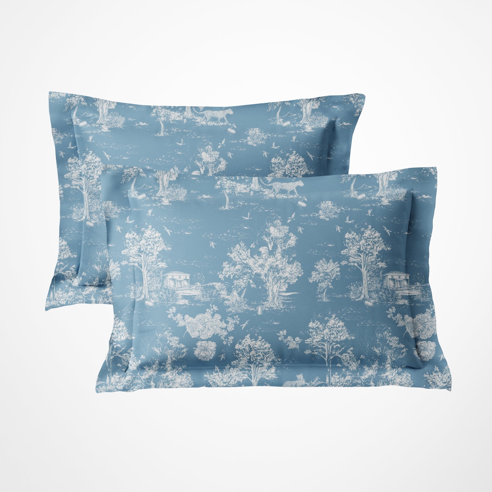 Snow Flower 300TC 100% Cotton Pillow Cover Set