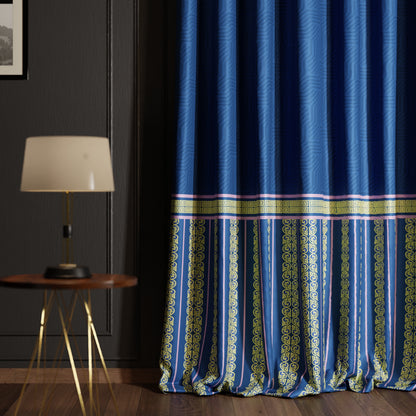 Blue Monarch Curtain with privacy lining