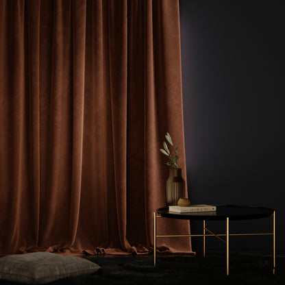 Caramel Caress Velvet Curtain