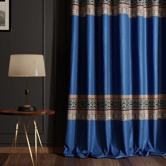 Celestial Blue Curtain with privacy lining