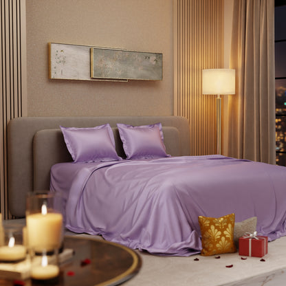 Lilac Affair Flat Bedsheet Set