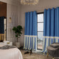 Blue Monarch Satin Curtain