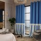 Blue Monarch Satin Curtain