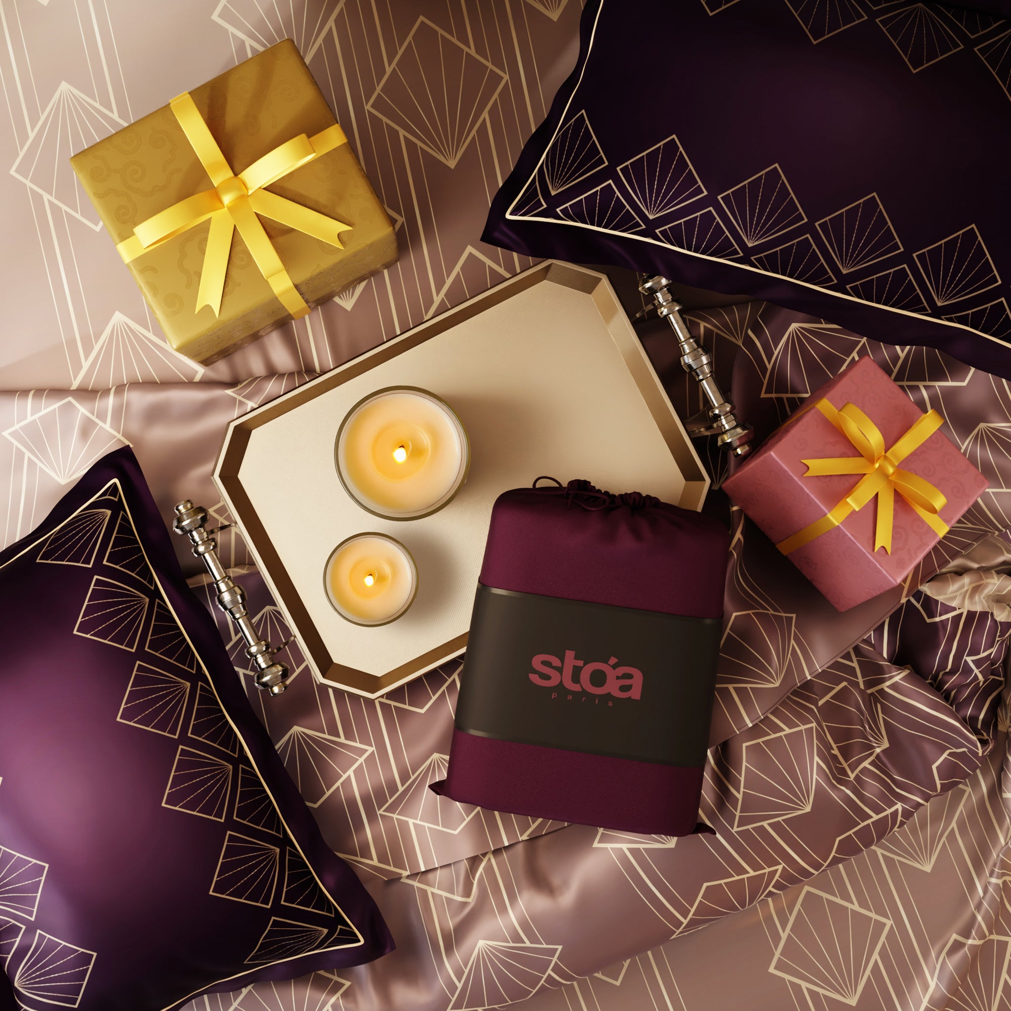 Plum Radiance Bedsheet Set