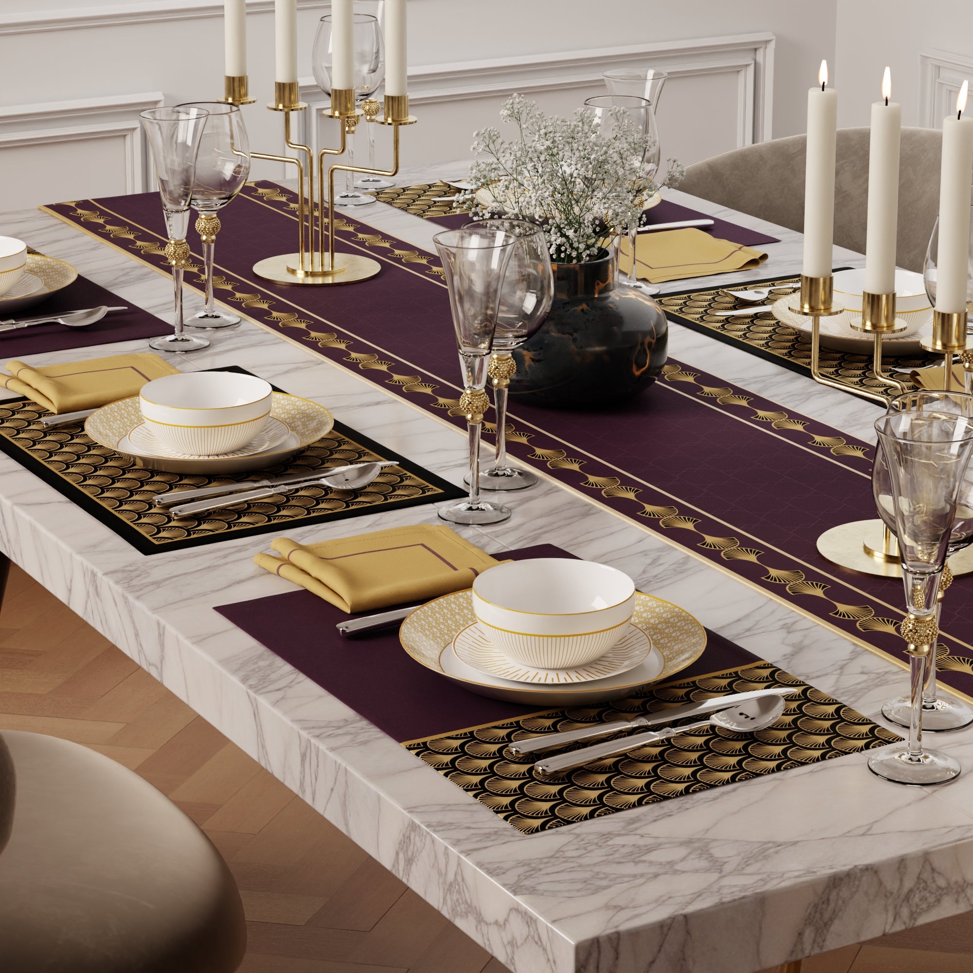 Merlot Gala Table Linen Set