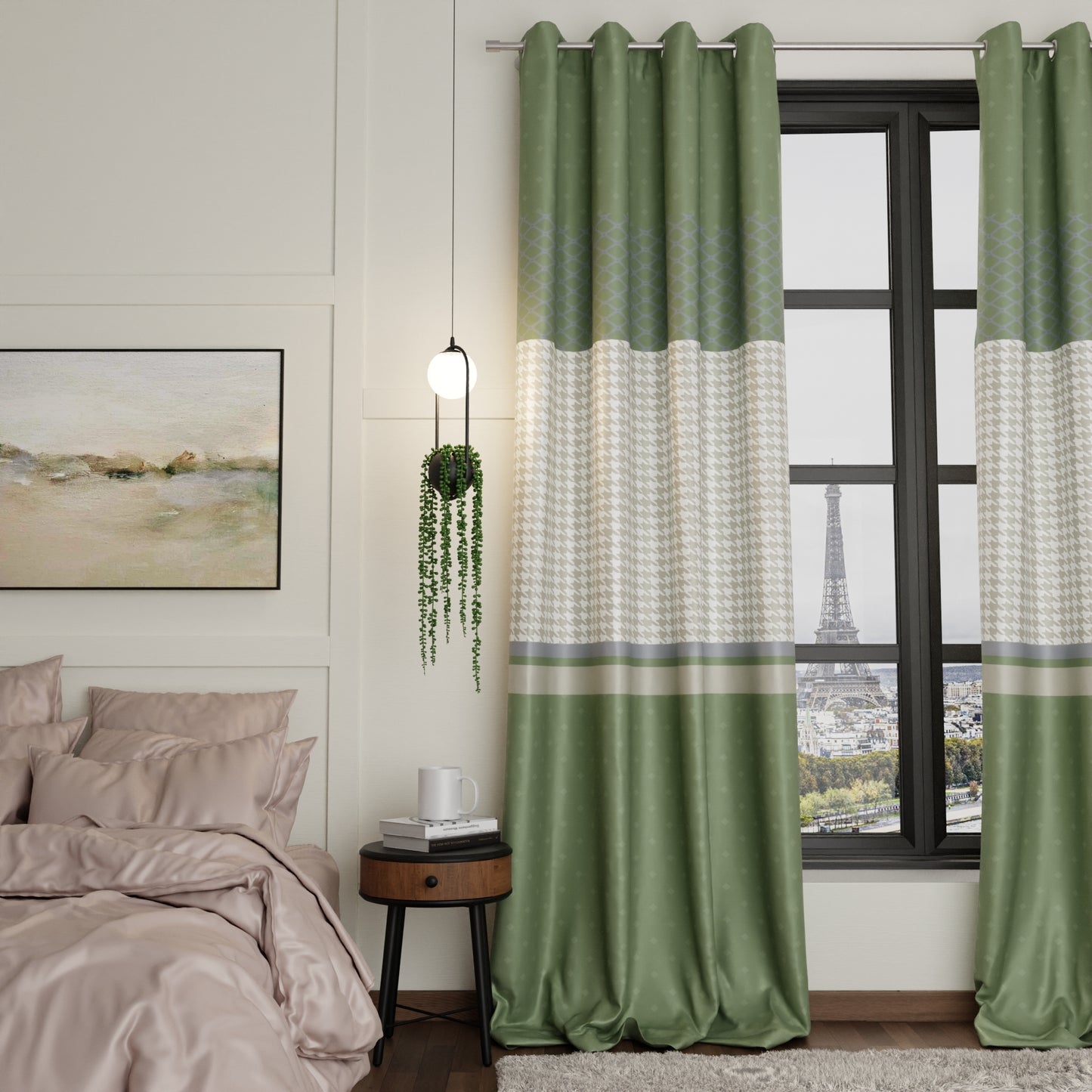 Majestic Meadow Satin Curtain