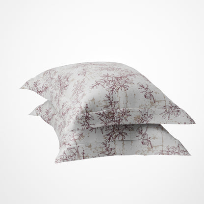 Ember Leaf 300TC 100% Cotton Pillow Cover Set