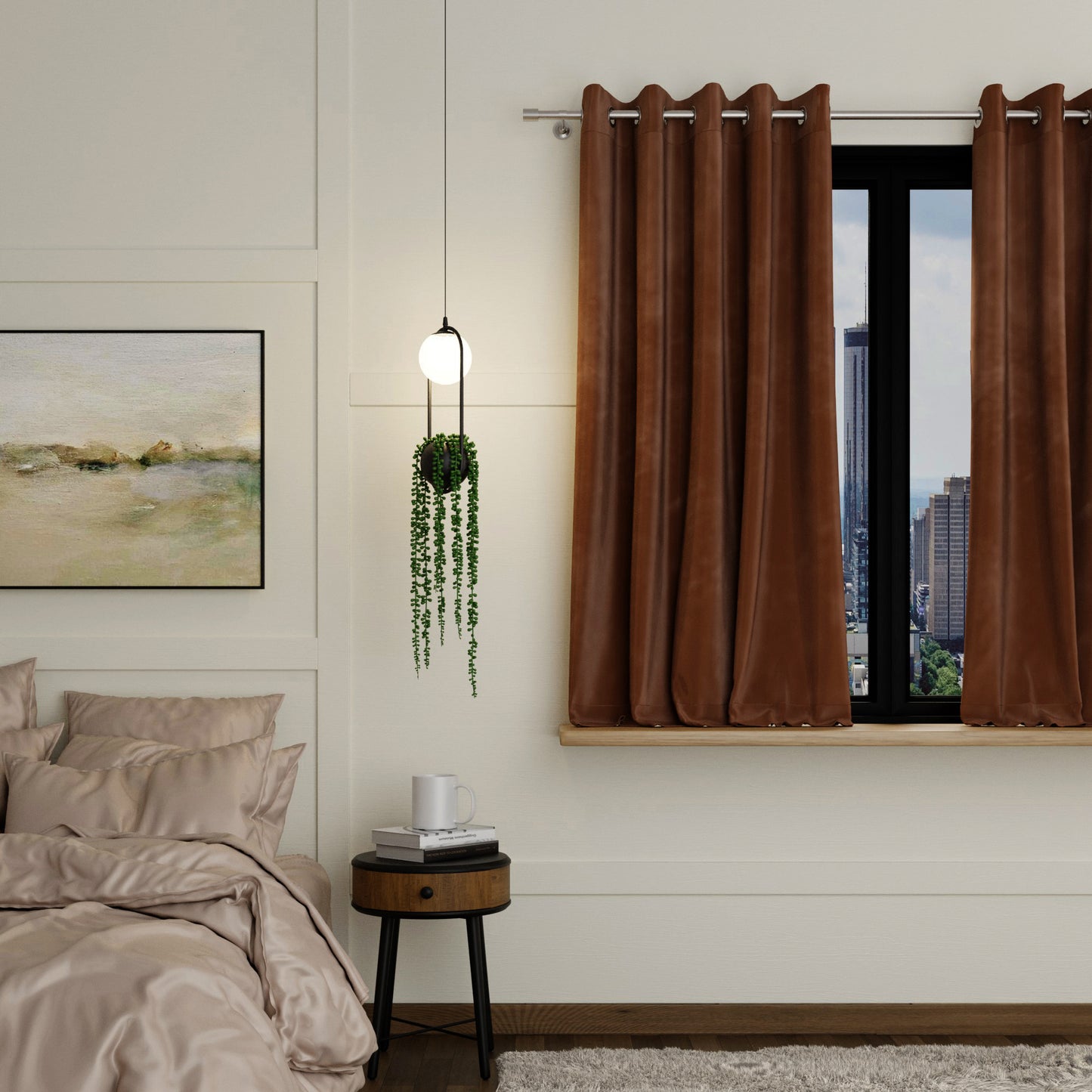 Caramel Caress Velvet Curtain