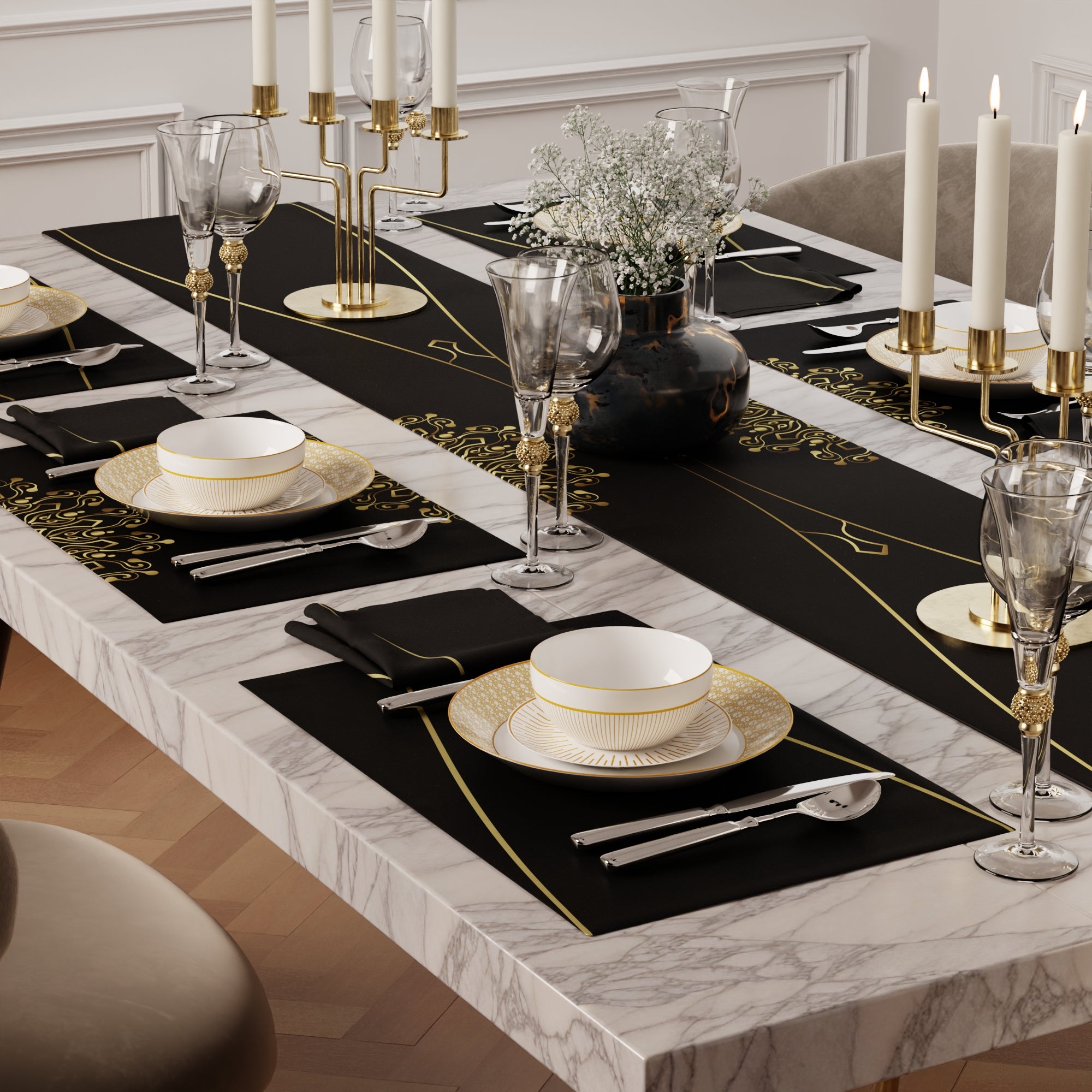Midnight Banquet Table Linen Set