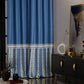 Blue Monarch Satin Curtain